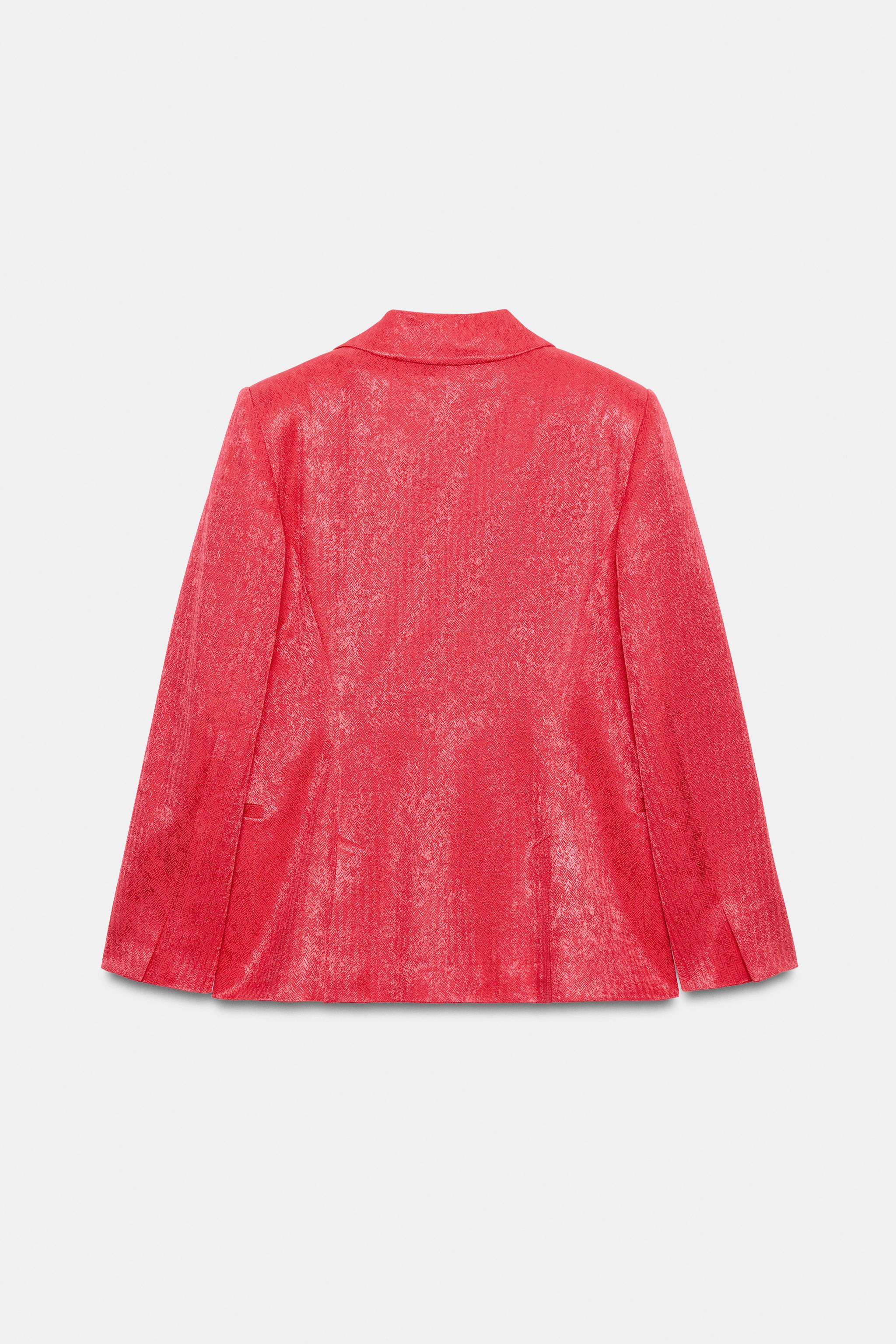 JACQUARD BLAZER WITH SHOULDER PADS